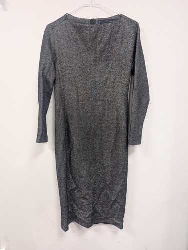 Zara black silver glitter long - zara,