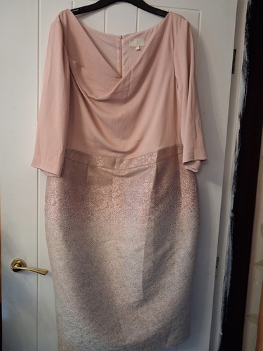 Fee pencil dress pink silver - g,