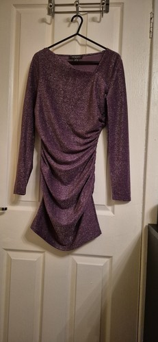 Long sleeve glitter dress - long,