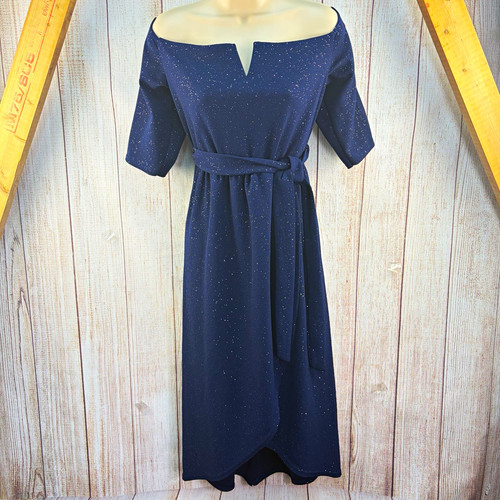 Navy glitter off shoulder - glitter, off-shoulder