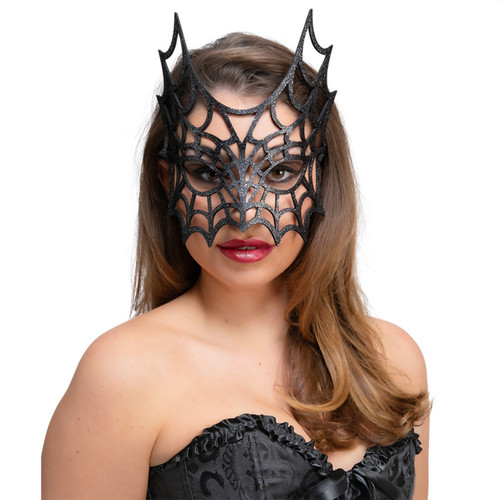 Glitter spider mask - mask,