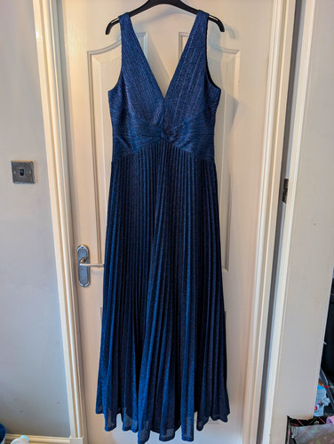 Quiz blue metallic pleated - metallic,