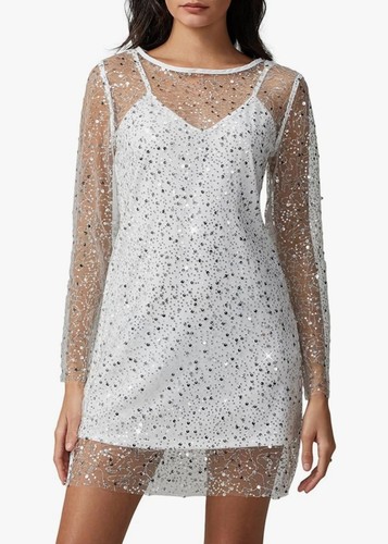 Women glitter mini dress - women's,