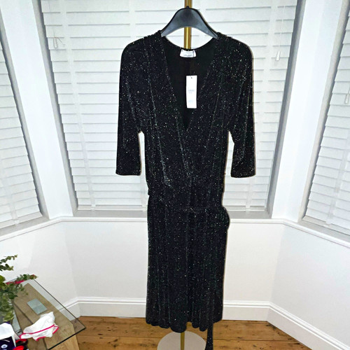 Yours black glitter - black,