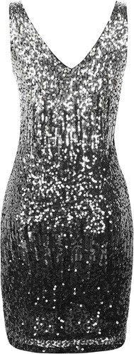 Women sequined short dress - sequined,