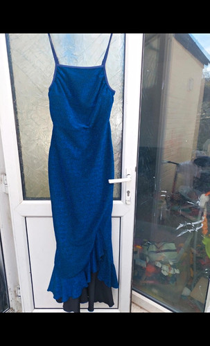 Shein blue glitter maxi dress - blue,