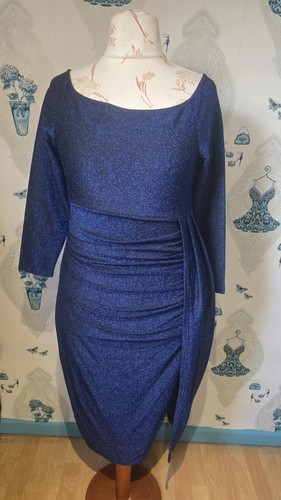 Sparkly blue glitter - blue, ruched