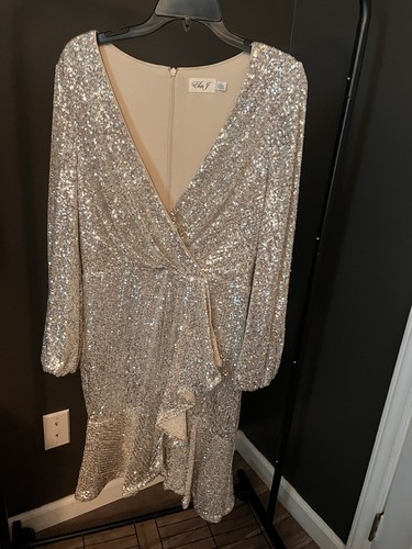 Eliza gold sequin glitter - j,