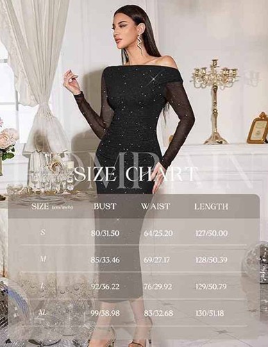 Long sleeve glitter dress for - long,