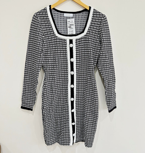Quiz black white bouclé - black,