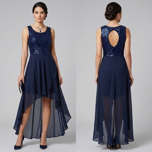 Beau navy sequin glitter - be,
