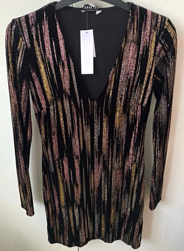 Topshop black velvet glitter - black,