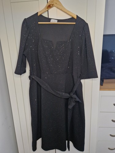 Yours square neck - black, dress