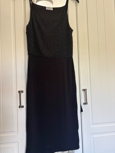 Black glitter holiday dress
