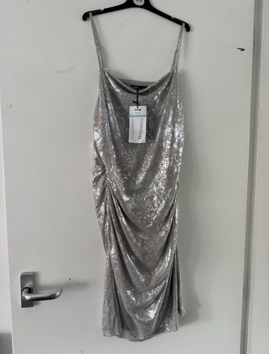 Sinsay silver metallic glitter - silver,