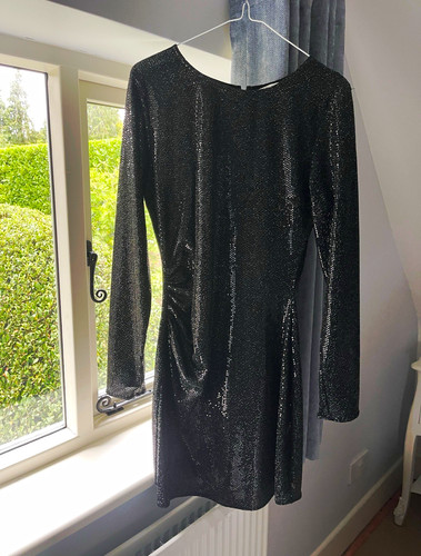 Black metallic glitter - h&m,