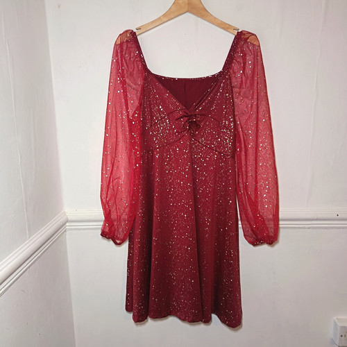Womens dress red size - red, 1xl