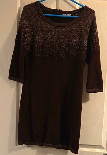 Brown glitter knit shift - tu,