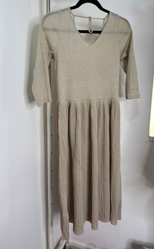 Mango beige knit glitter - beige,