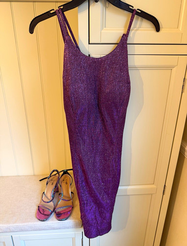 Purple glitter strappy - purple,