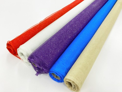 Glitter tulle fabric nylon - glitter,